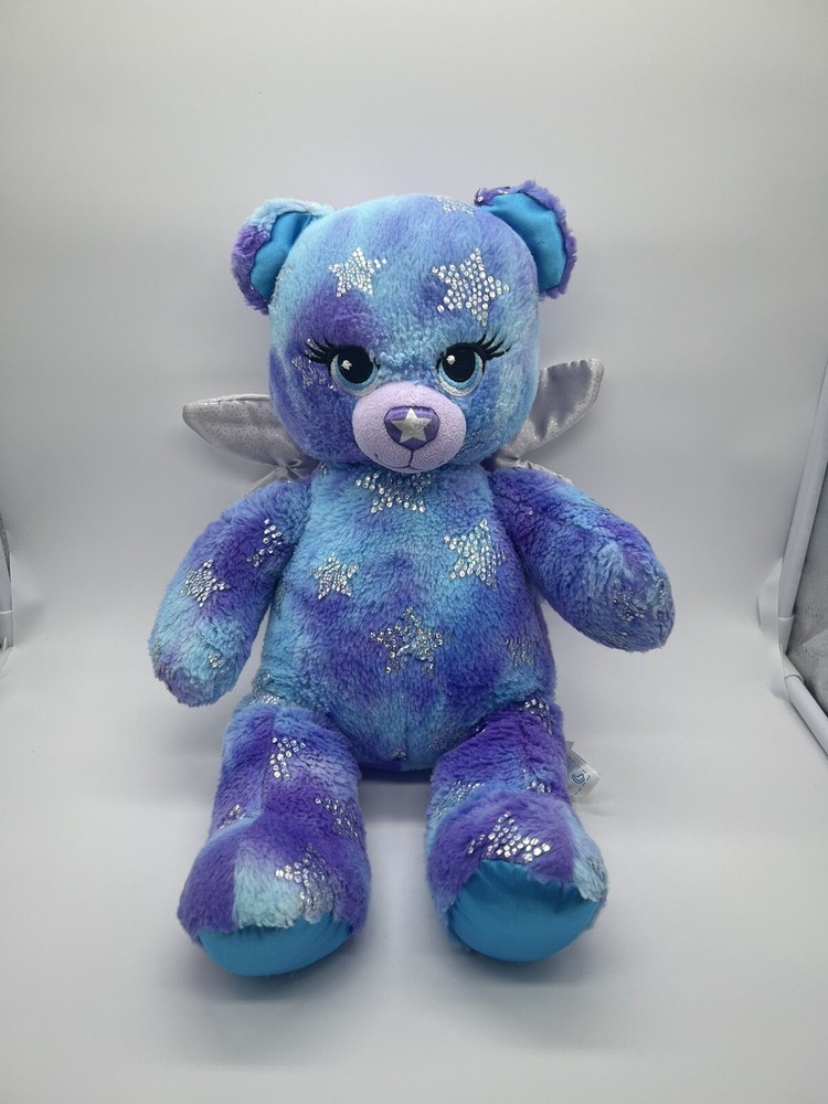 Build A Bear  Star Bright Angel Fairy Blue Purple Teddy Stuffed Plush Toy