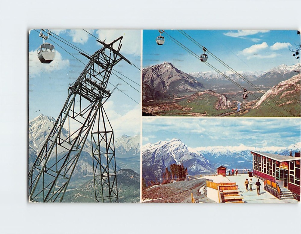 Postcard Banff Sulphur Mountain Gondola Lift Banff National Park Banff Canada
