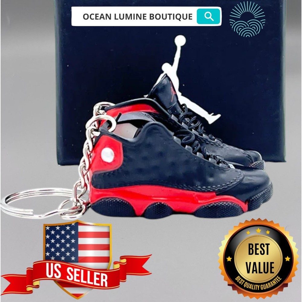 Air Jordan 3D Mini Sneaker Keychain, Shoe Keyring Shoe Box, Display Box Option