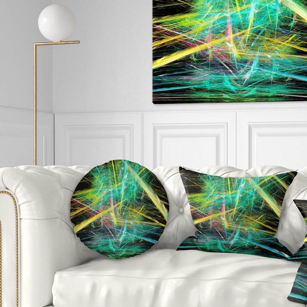 Designart 'Green Yellow Magical Fractal Pattern' Abstract