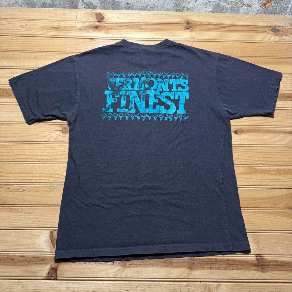 Vintage 90s Ben & Jerry's Vermont's Finest Ice Cream Henley T-Shirt USA Made XL