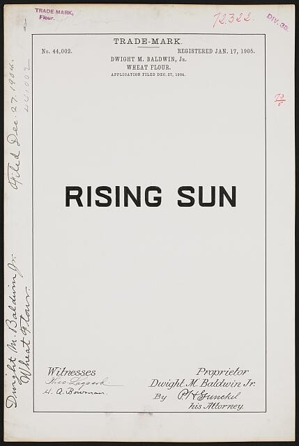 Photo:[ Dwight M. Baldwin, Jr. for Rising Sun brand Wheat Flour]
