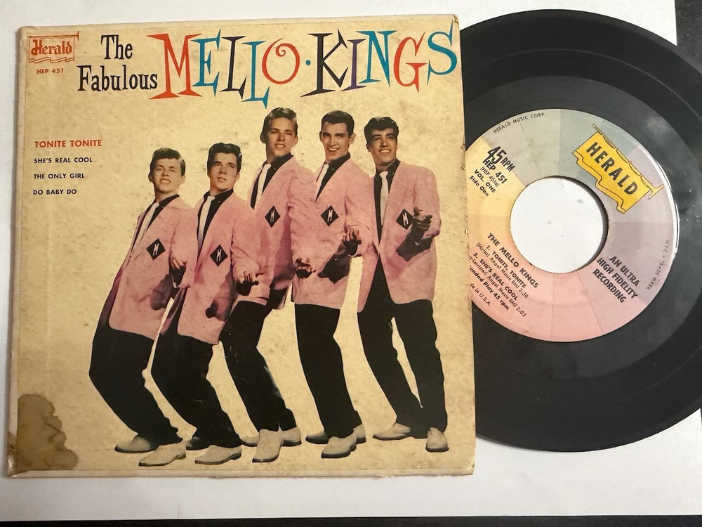 Fabulous Mello-Kings EP 45 W/ Cover ~ RARE ~ Herald HEP 451 ~ Doo Wop ~ Clean