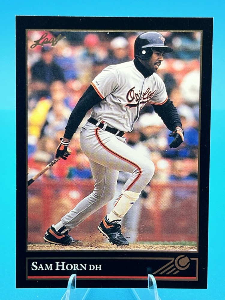 Sam Horn 1992 Leaf #219 Black Gold Baltimore Orioles
