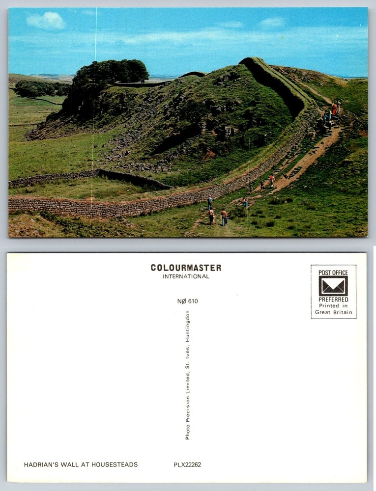 Hadrian's Wall Housesteads Postcard UK Colourmaster International Roman Empire