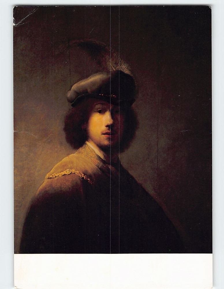 Postcard Self-Portrait Painting by Rembrandt van Rijn