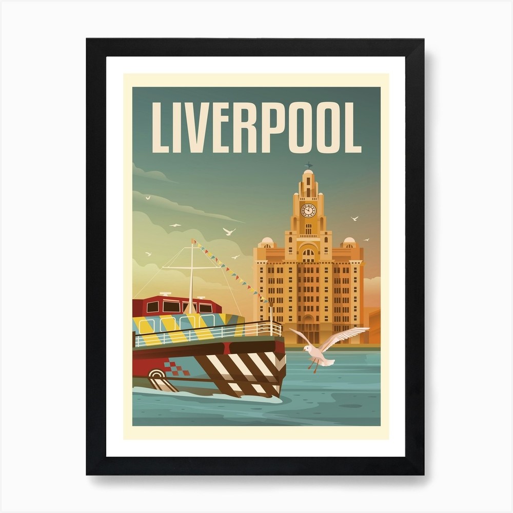 Liverpool 1612 Art Print Framed Wall Art Poster Canvas Print Picture