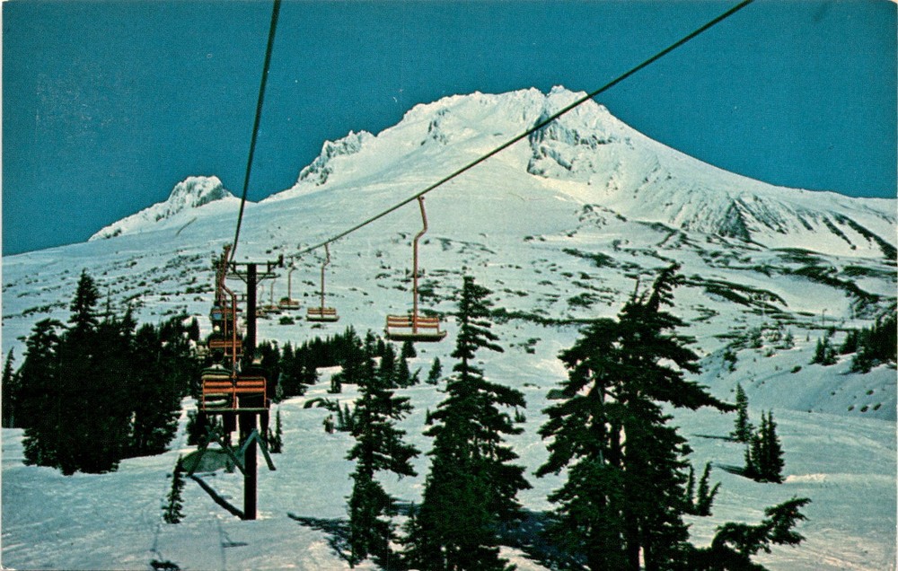 Mt Hood Oregon Timberline Lodge Smith-Western Inc Vintage Portland Postcard