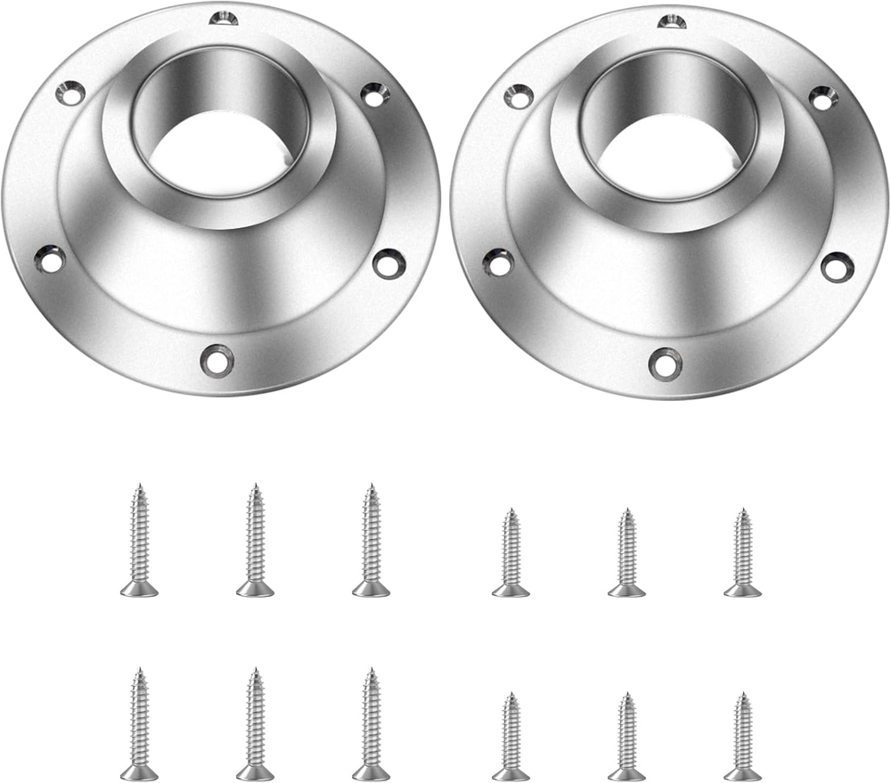 2 Pcs Aluminum RV Table Base Mount with 6 Holes for RV Boat Camper Trailer