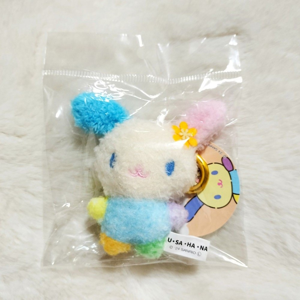 Sanrio Usahana Munyugurumi Plush Mascot Keychain Carabiner Japan Limited New