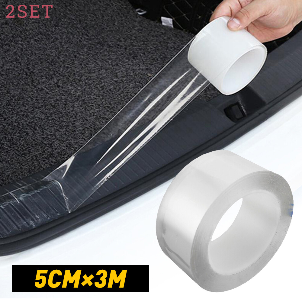 2-Pack Car Door Sill Scratch Protector Strips Cover 5CM x 3M