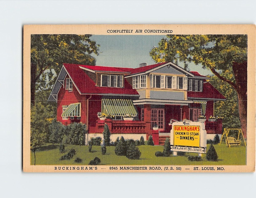 Postcard Buckingham's Chicken & Steak Dinners St Louis Missouri