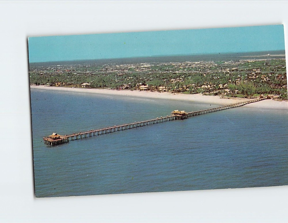 Postcard Fishing Is Popular From The Municipal Pier Naples Florida USA