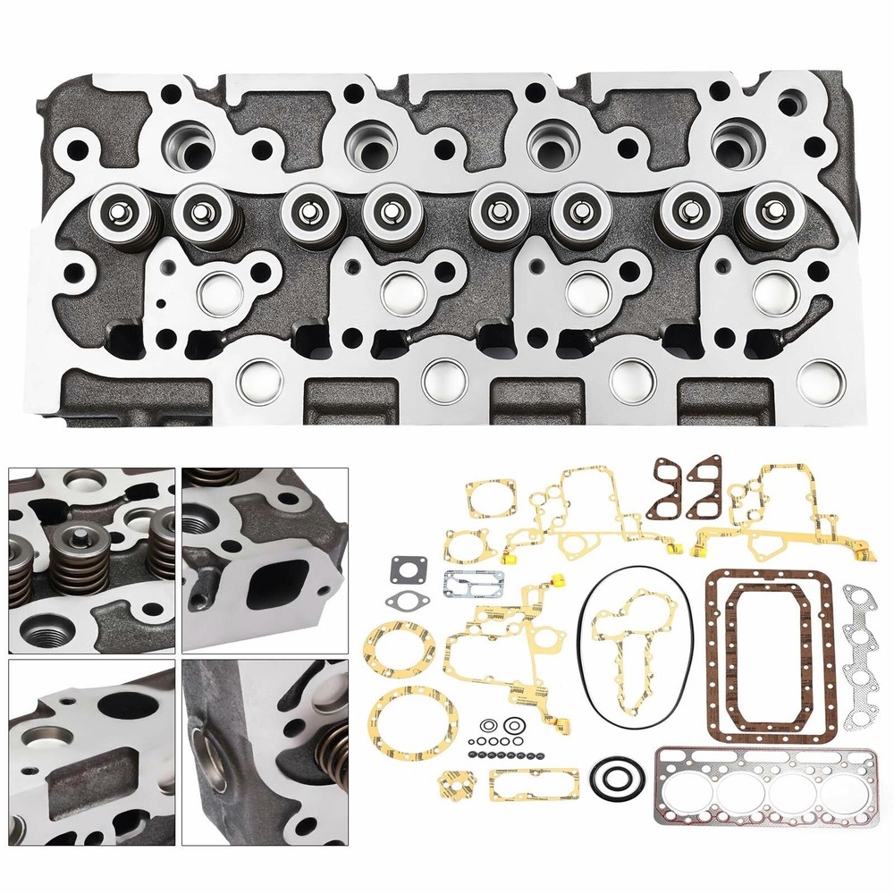 Cylinder Head + Full Gasket for Holland Skid Steer L553 L555 Kubota V1902 New