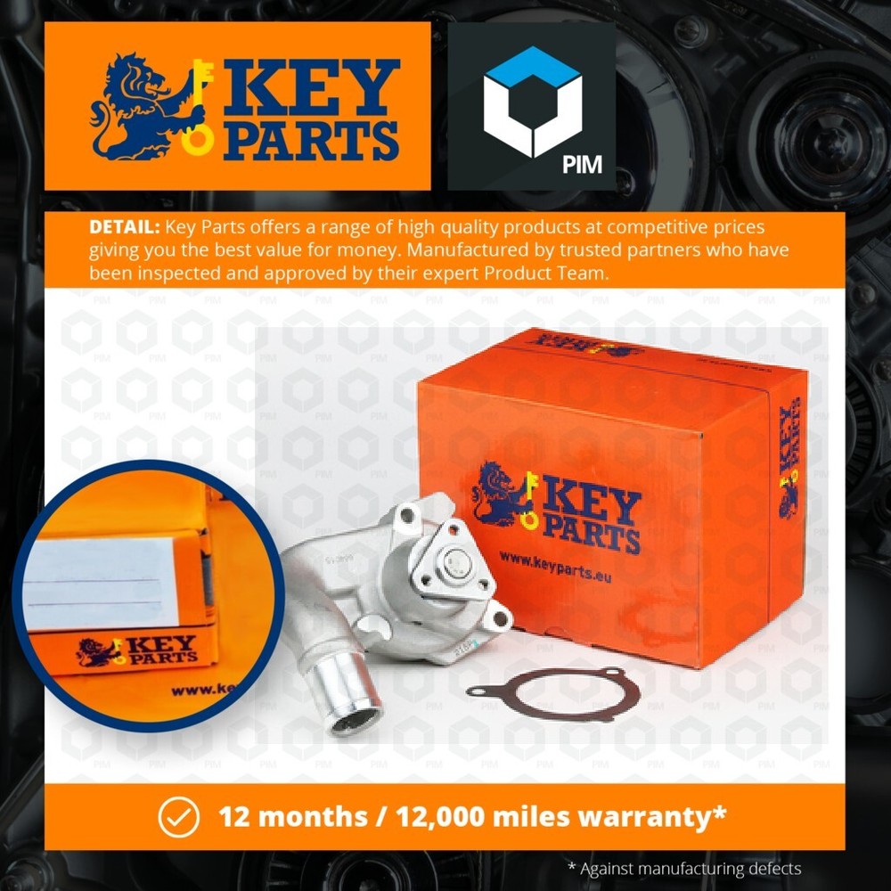 Water Pump fits FORD COURIER 1.3 96 to 03 Coolant KeyParts 1429037 1000398 New