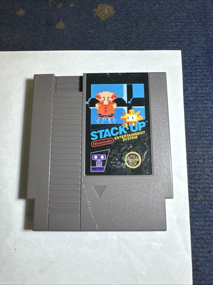 1985 Stack-Up  Nintendo Nes Game ~ Very Nice, Tested & Working!  **No Reserve**