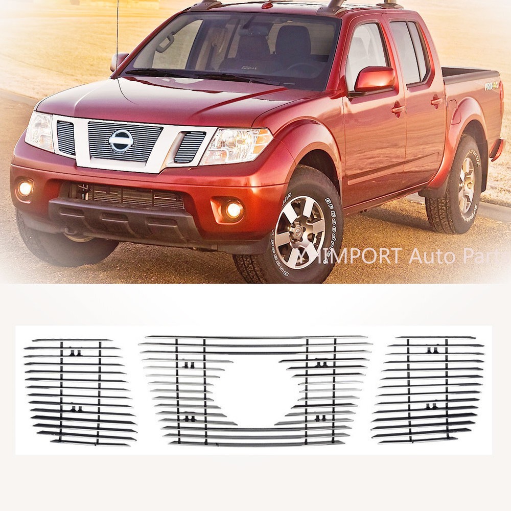 2009-2021 Nissan Frontier Chrome Billet Main Upper Grille Insert Replacement