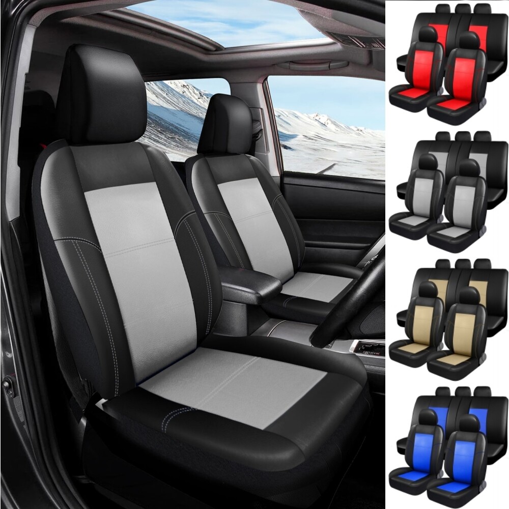 Ford Full Set PU Leather Car Seat Covers Front & Rear Cushion Protector