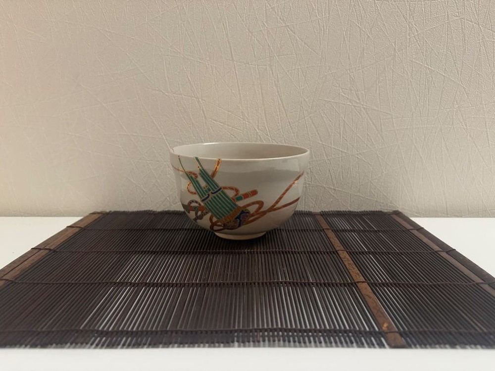 Kyoto Kiyomizu Ware Matcha Tea Bowl Tea Ceremony Utensils Ceramic Art 12cm