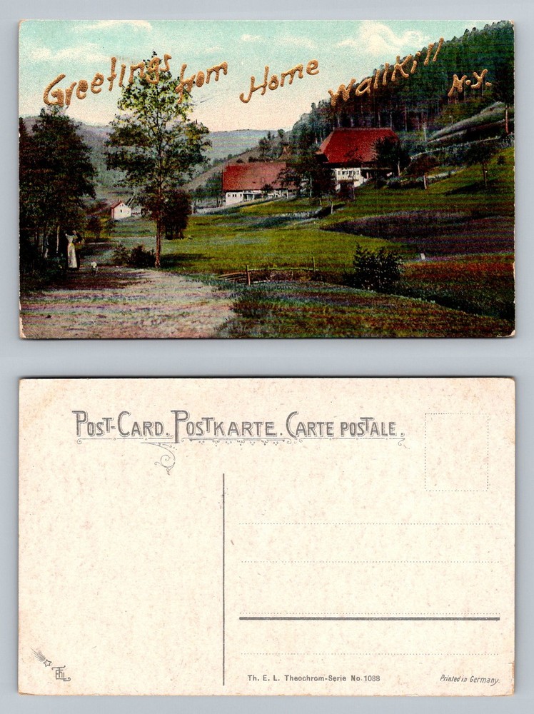Walden, NY-New York, Farm Scene Greetings Home PC Vintage Postcard