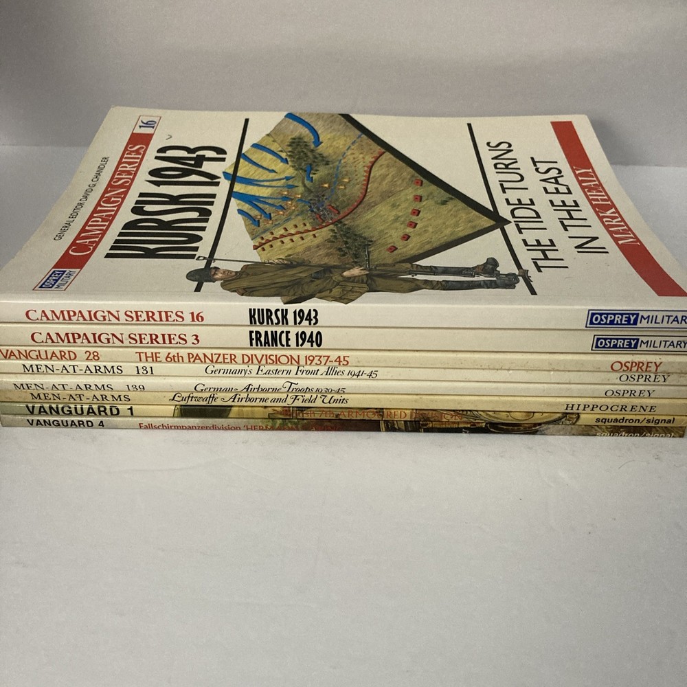 (LOT OF 8) PB Books - OSPREY VANGUARD HIPPOCRENE  - WORLD WAR USA MILITARY
