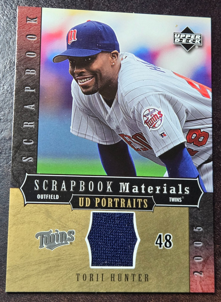 2005 UD Portraits Torii Hunter Jersey Game Used Patch  #SM-HU Upper Deck