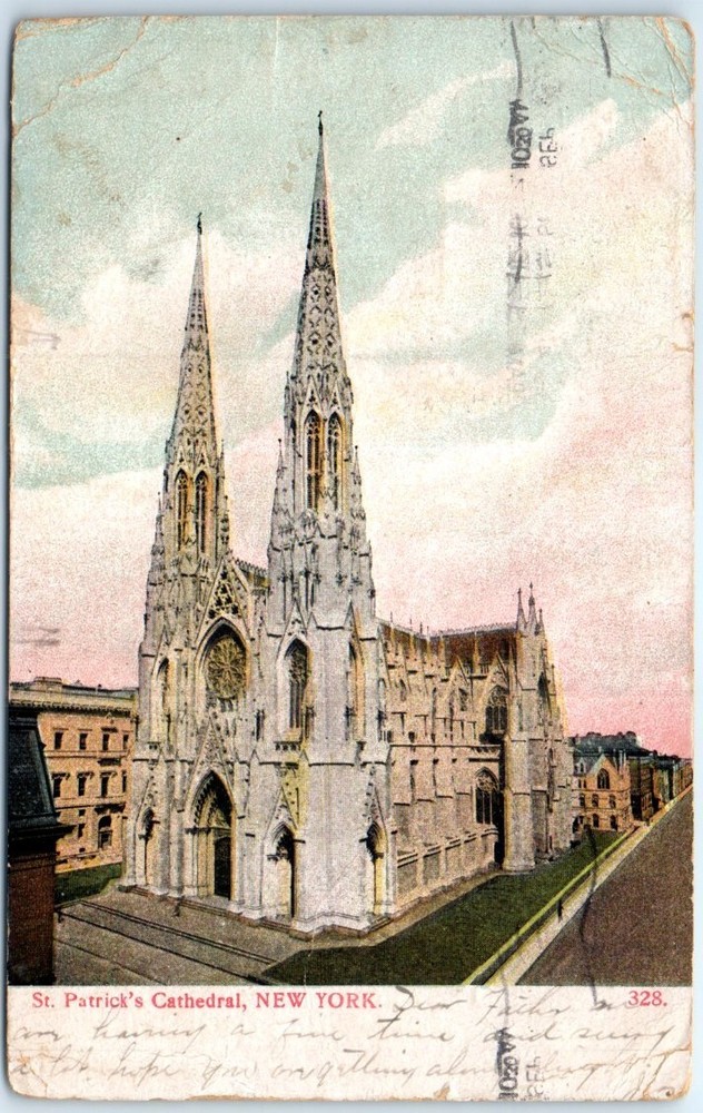 Postcard St. Patrick's Cathedral NYC New York USA North America