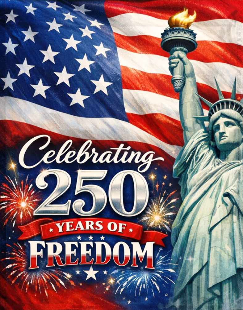 250th Anniversary Happy Birthday America Statue of Liberty Garden Flag SGF523 Do
