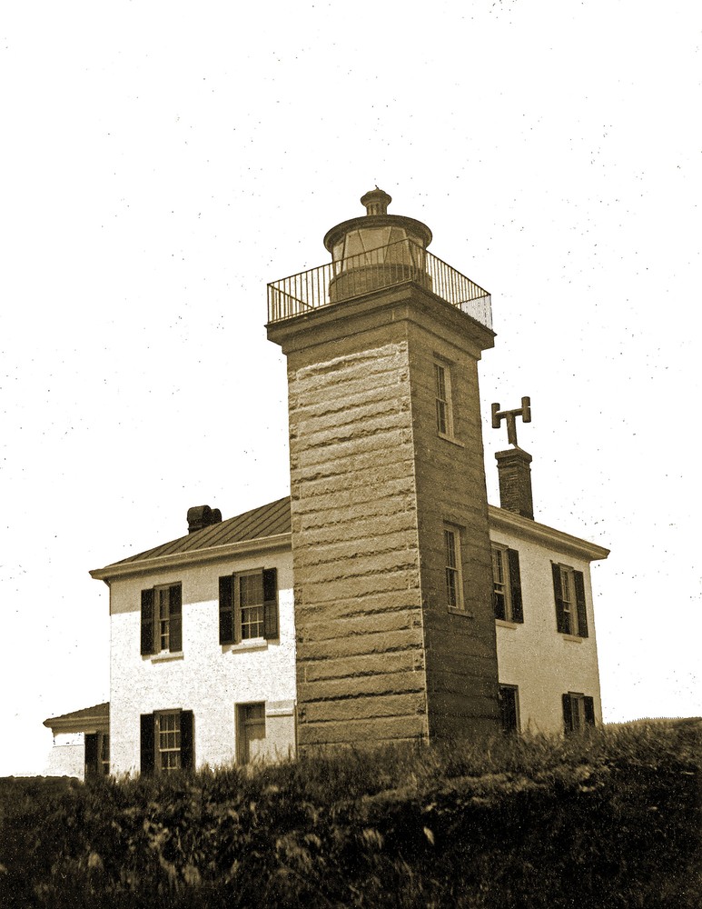 1905 Watch Hill Light House, Rhode Island Vintage Old Photo 8.5