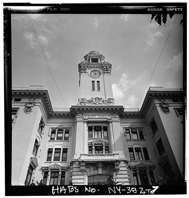 Photo:Yonkers City Hall Washington 1900s East Elevation Tower Clock