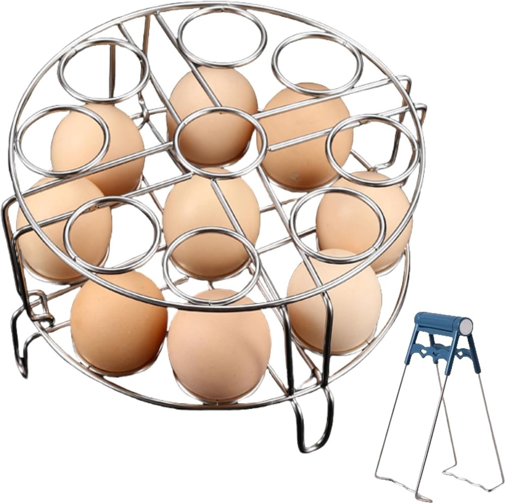 2Pcs Egg Steer Ra with Hot Plate Gripper Set, Staable Trivet for