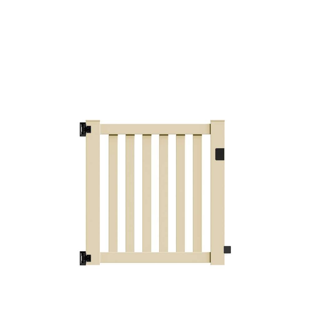 Ohio 4ft.Wx4ft.H Sand Vinyl Un-Assembled Fence Gate