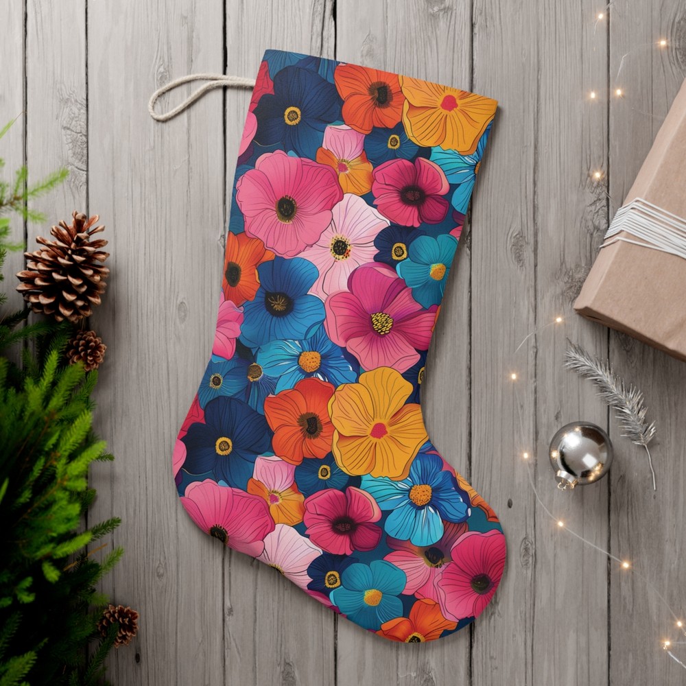 Floral Christmas Stocking custom stockings