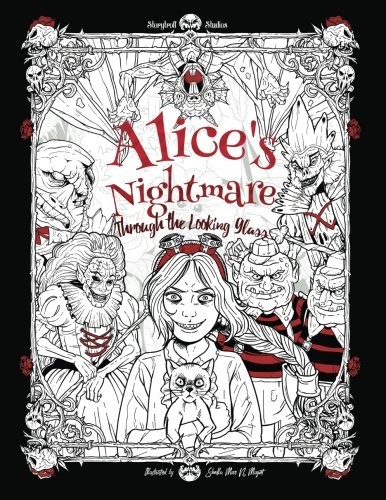 Alice's Nightmare - Through the Looking Glass: Adult Coloring Book (Horror, Hall