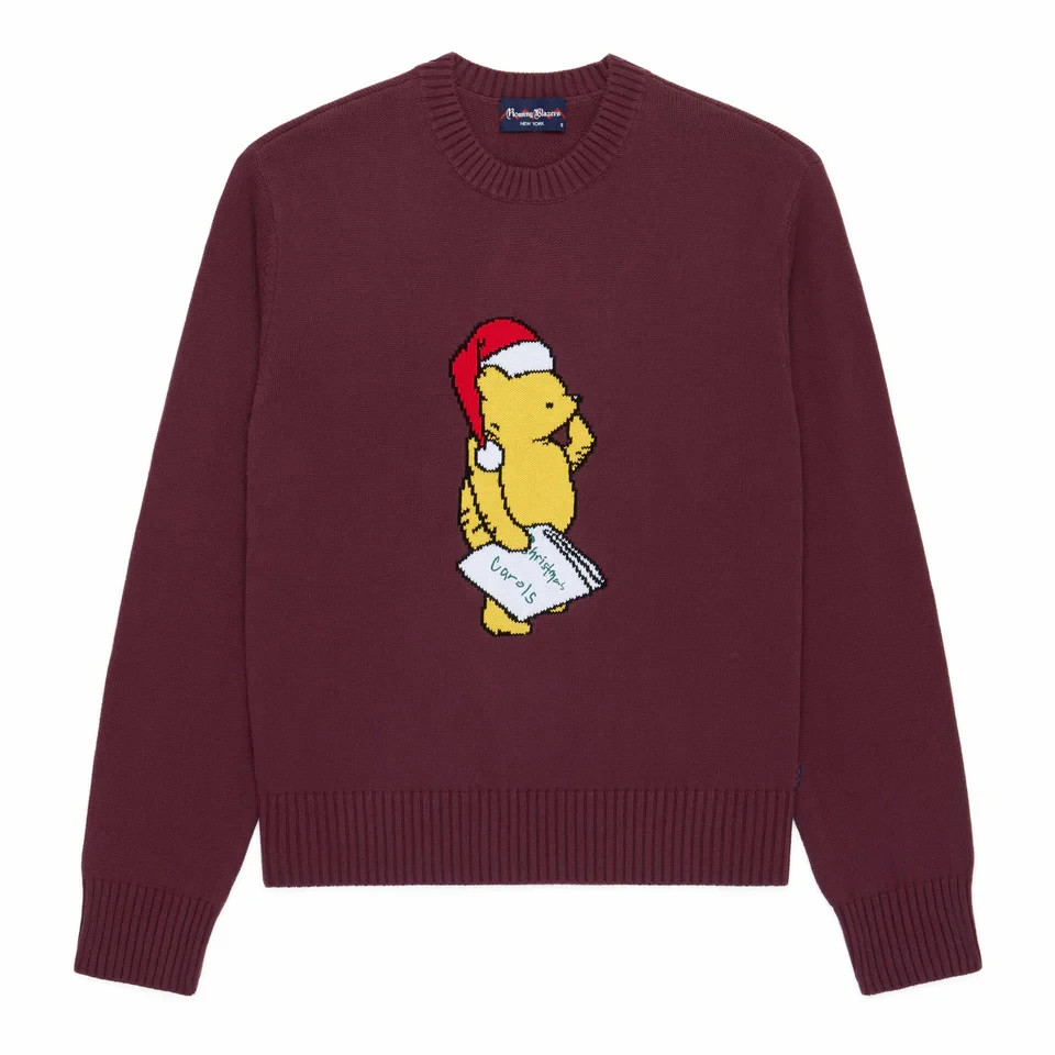 🧡*NWT*Rowing Blazers X Winnie The Pooh Men's Size M Cotton Santa Pooh Sweater