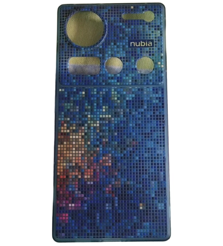 Original Nubia Z70 Ultra Phone Blue Pixel/Star Back Case Cover Protective Skin