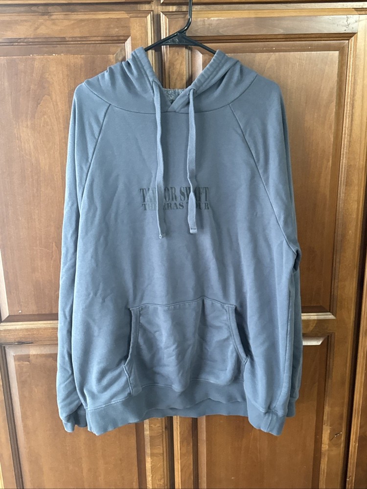 Taylor Swift the Eras Tour Hoodie Women's XL, Slate Blue, 2023 Lineup Sweatshirt
