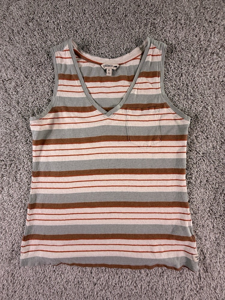 Toad & Co Tank Top Women’s V Neck Striped XS