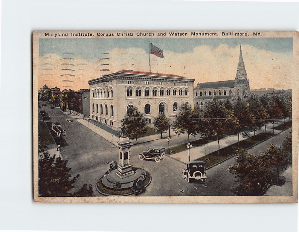 Postcard Maryland Institute Corpus Christi Church Baltimore Maryland USA