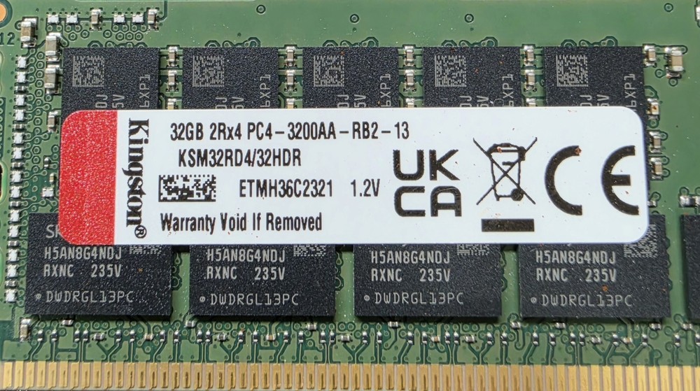 Kingston KSM32RD4/32HDR 32GB ECC RDIMM Server Memory RAM
