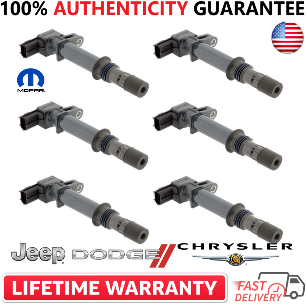 x6 OEM MOPAR 56028138AE Ignition Coils For 1999-2008 Dodge Jeep 3.7L V6 4.7L V8