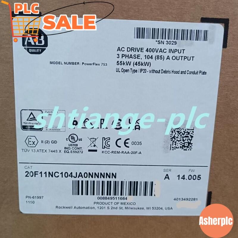 NEW 20F11NC104JA0NNNNN PowerFlex Air Cooled 753 AC Drive