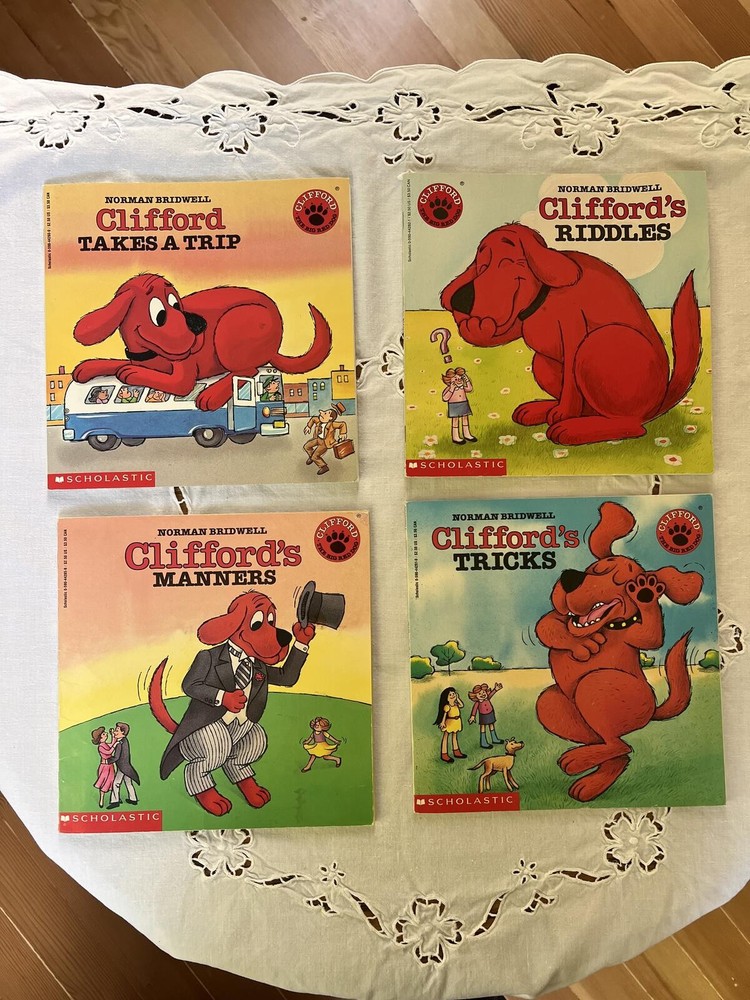 Clifford the Big Red Dog Book Lot 4 Norman Bridwell Scholastic Paperback