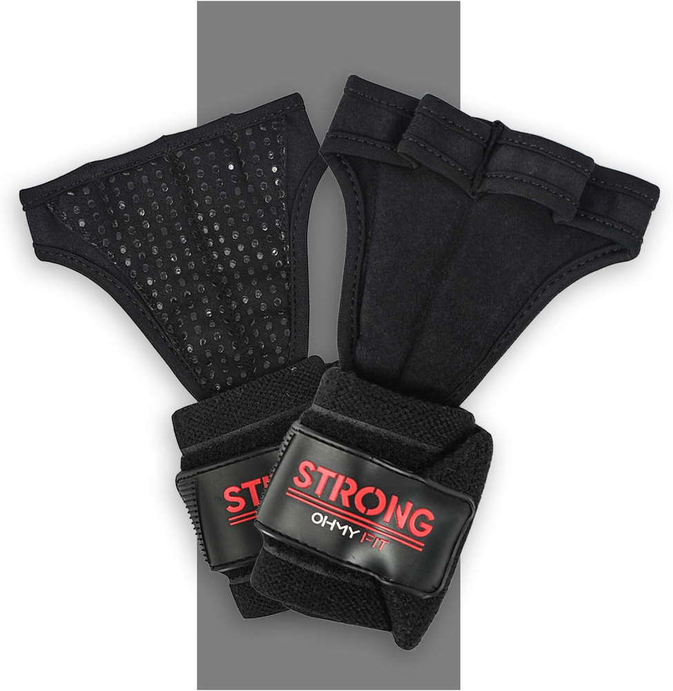Men'S Heavy Duty Wrist Wrap Gloves - Ideal for Workouts, Gym, Deadlifts, and Cro