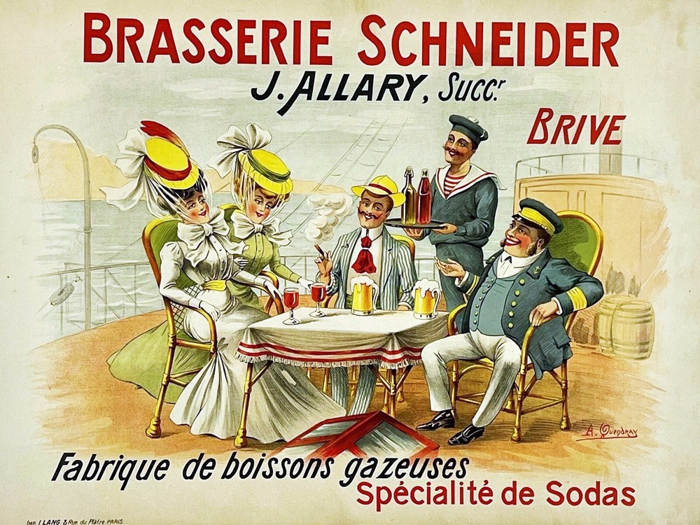 12576.Decor Poster.Home wall art design.Victorian French private boat party