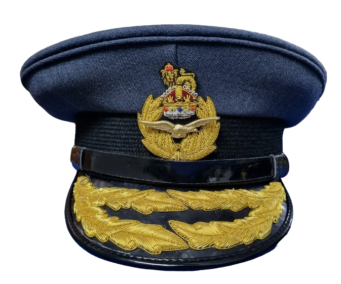WW2 British RAF Visor Cap - Upholstered Royal Air Force Officer Hat Reproduction