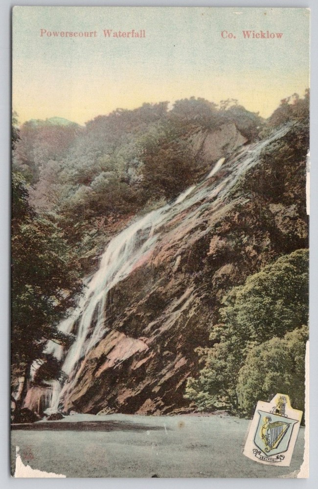 Powerscourt Waterfall Co Wicklow Ireland Milton Postcard Early 1900s