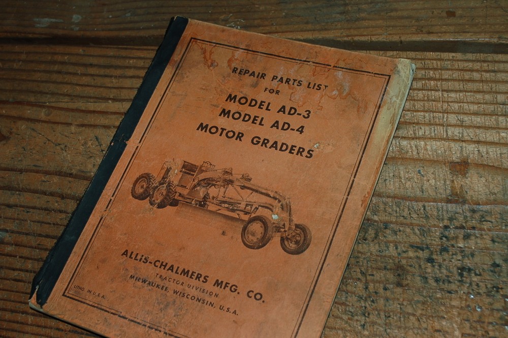 AC Allis Chalmers AD3 AD4 Motor Grader Parts Manual - Road Catalog Spare Plow Guide-image
