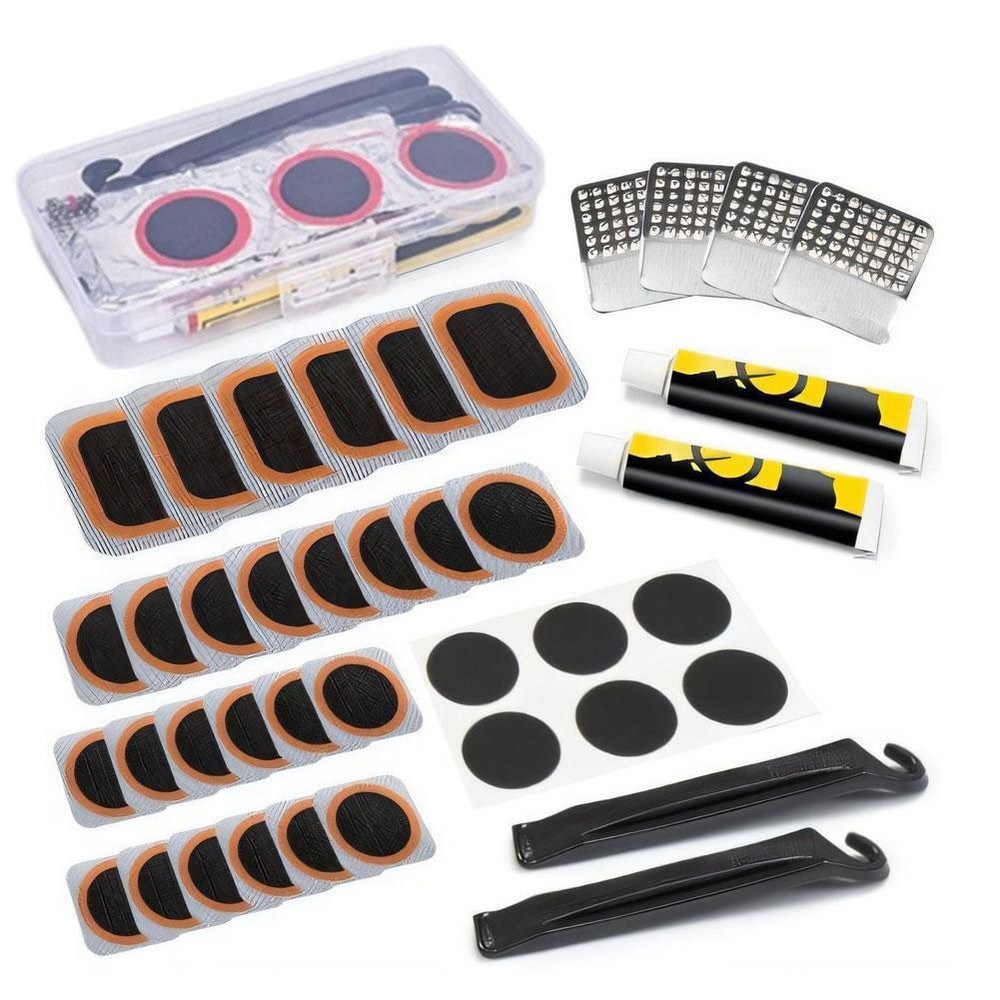 Tire Repair Kit Bike Flat Tire Repair Kit Inner Tire Patches Glue Tool SetฅGIFT