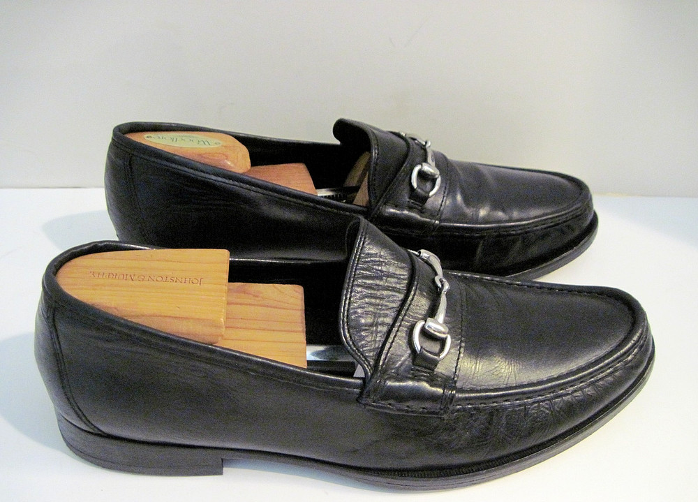Cole Haan Mens Black Leather Horse Bit Loafers Slip On Dress Shoes Size 10 M